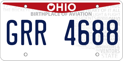 OH license plate GRR4688