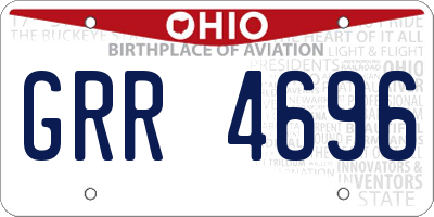 OH license plate GRR4696
