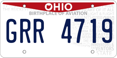 OH license plate GRR4719