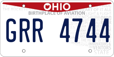OH license plate GRR4744