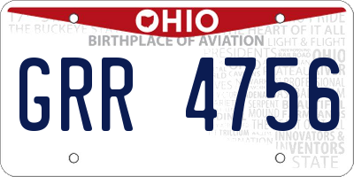 OH license plate GRR4756