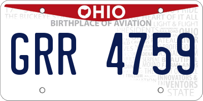 OH license plate GRR4759