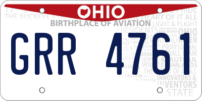 OH license plate GRR4761