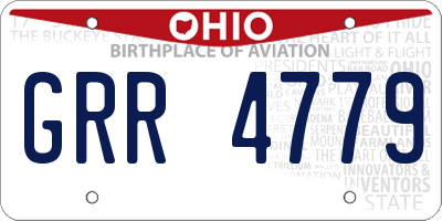 OH license plate GRR4779