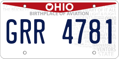 OH license plate GRR4781