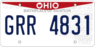 OH license plate GRR4831