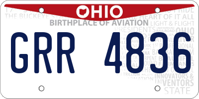 OH license plate GRR4836