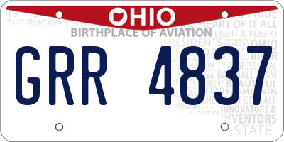 OH license plate GRR4837