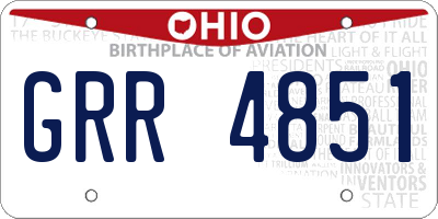 OH license plate GRR4851