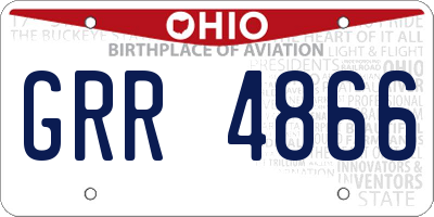 OH license plate GRR4866