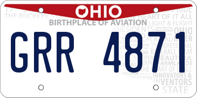 OH license plate GRR4871