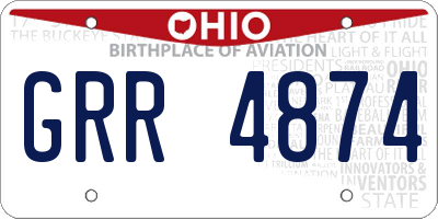 OH license plate GRR4874