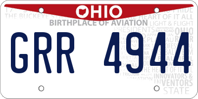 OH license plate GRR4944
