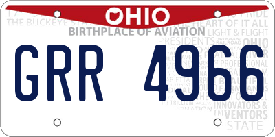 OH license plate GRR4966