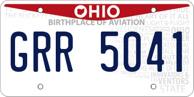 OH license plate GRR5041