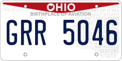 OH license plate GRR5046