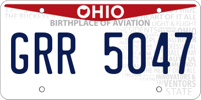OH license plate GRR5047
