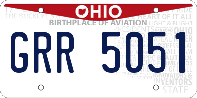 OH license plate GRR5051