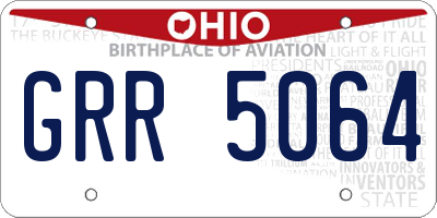 OH license plate GRR5064