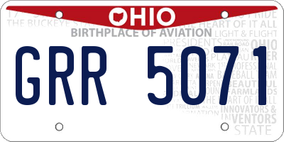 OH license plate GRR5071