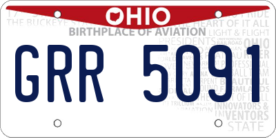 OH license plate GRR5091