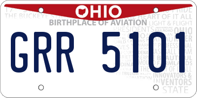 OH license plate GRR5101
