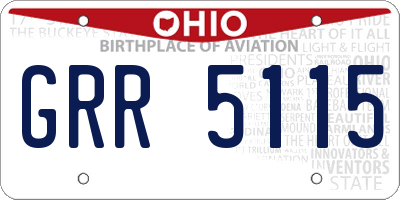 OH license plate GRR5115