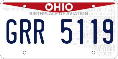 OH license plate GRR5119