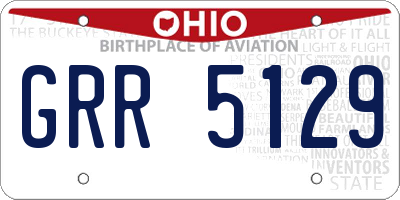 OH license plate GRR5129