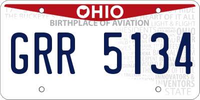 OH license plate GRR5134