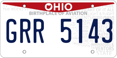 OH license plate GRR5143