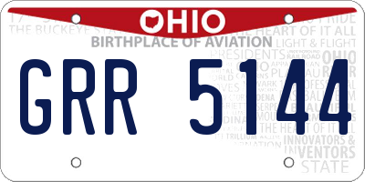 OH license plate GRR5144