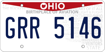 OH license plate GRR5146