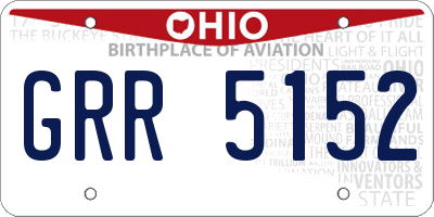 OH license plate GRR5152