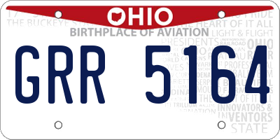 OH license plate GRR5164