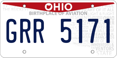 OH license plate GRR5171