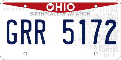 OH license plate GRR5172