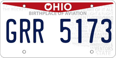 OH license plate GRR5173