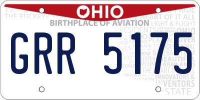 OH license plate GRR5175