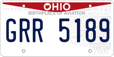 OH license plate GRR5189