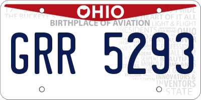 OH license plate GRR5293