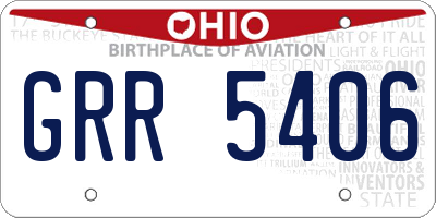 OH license plate GRR5406