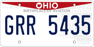 OH license plate GRR5435