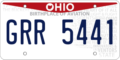 OH license plate GRR5441