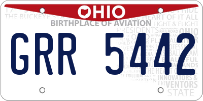 OH license plate GRR5442