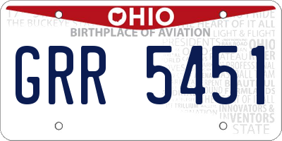 OH license plate GRR5451