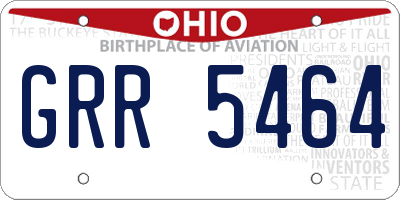 OH license plate GRR5464