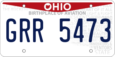 OH license plate GRR5473