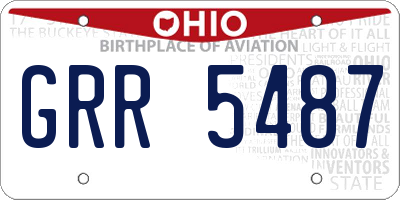 OH license plate GRR5487