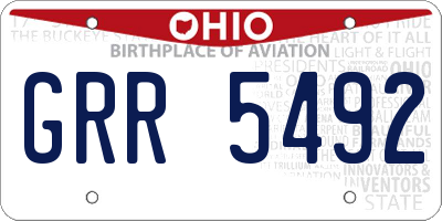 OH license plate GRR5492